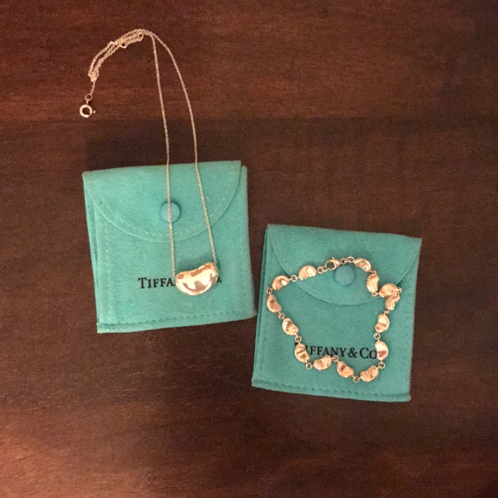 Tiffany & Co. bean necklace and bracelet set